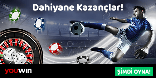 Futbolcu figürü, rulet masası ve casino fişleriyle vurgulanan Dahiyane Kazançlar temalı tanıtım görseli